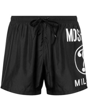 Moschino Schwarze Badeboxer Mit Doppeltem Logo