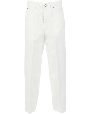 BRIGLIA Straight Trousers - Blanco