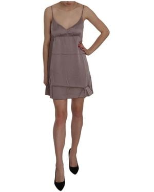 Pink Memories Abito elegante con spalline sottili - Marrone
