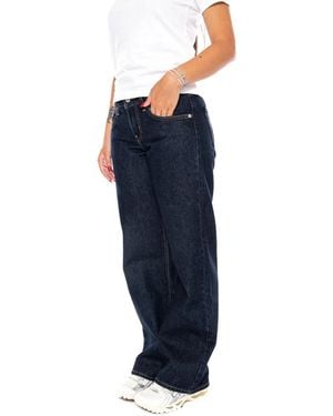 Levi's Jeans ,Zwart ,Lage Losse Corduroy Broek - Blauw