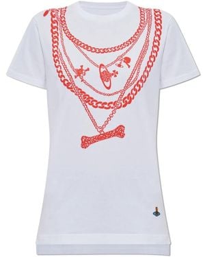 Vivienne Westwood T-Shirt Met Print - Wit