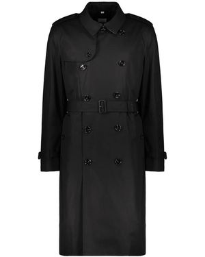 Burberry Jassen ,Zwart ,Katoen Lange Trenchcoat