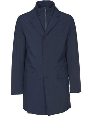 Save The Duck Single-Breasted Coats - Blue