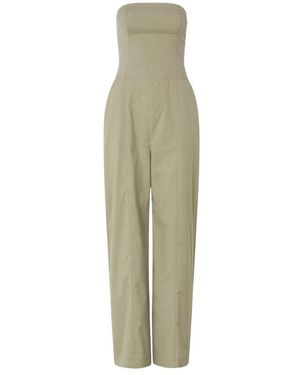 Samsøe & Samsøe Schlank geschnittener jumpsuit mit ausgestelltem bein - Grün