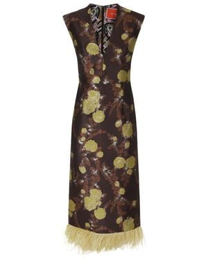 La DoubleJ Kleedjes ,Bruin ,Polyester Sleek Jurk