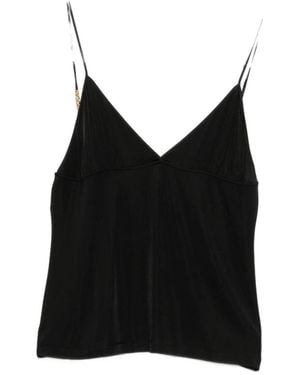 Saint Laurent Tops ,Zwart ,Satijn Satin Cami Top