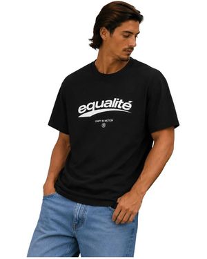 Equalite Tops ,Zwart ,Katoen Axel Oversized T-Shirt