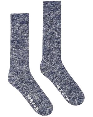 Universal Works Socks - Blu