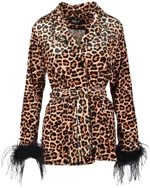 Giulia N Couture Jassen ,Veelkleurig ,Polyester Jas - Zwart