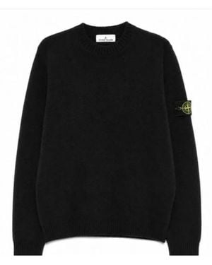 Stone Island Truien & Vesten ,Zwart ,Compass Patch Crewneck Sweater