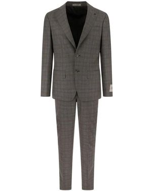 Corneliani Kostuums ,Bruin ,Single Breasted Suits - Grijs