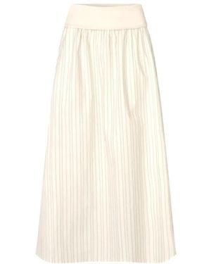 Samsøe & Samsøe Rokken ,Katoen Sathea Maxi Rok - Wit