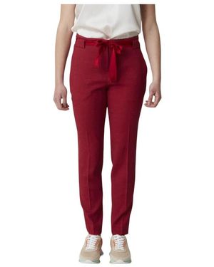 Via Masini 80 Slim-Fit Trousers - Red