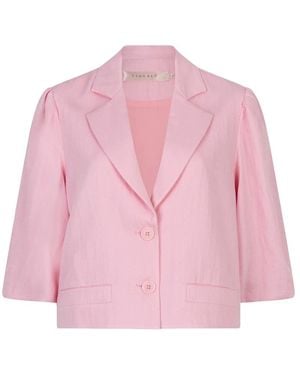 EsQualo Blazer Cropped Puff - Pink