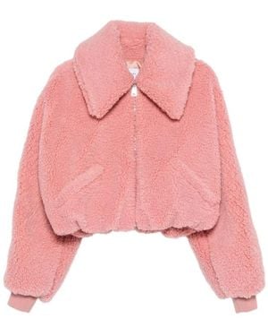 Givenchy Cropped Blouson Im Lammfell-Look - Pink