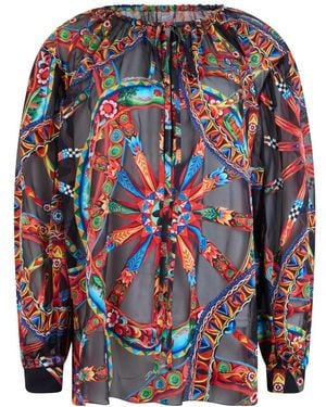Dolce & Gabbana Lichtgewicht Blouse Met Lange Mouwen - Blauw