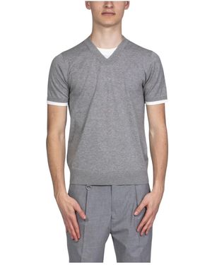 Paolo Pecora V-Neck Knitwear - Grigio
