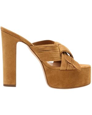 Casadei Schoenen ,Geel ,Leer Patty Platform Xanadou - Bruin