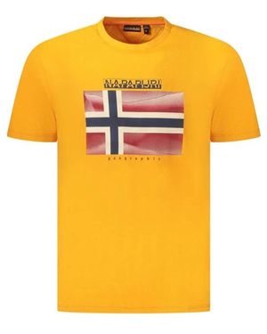Napapijri Locker Geschnittenes Rundhals-T-Shirt - Gelb