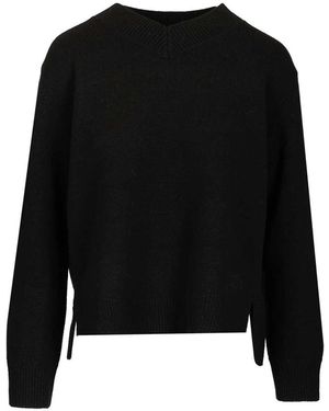 Maison Kitsuné Merino Wollen Trui - Zwart