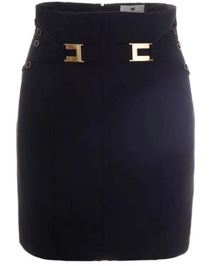 Elisabetta Franchi Rokken ,Zwart ,Polyester Go 16761E2 Miniskirt - Blauw