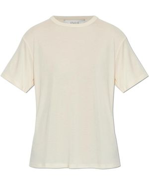 Studio Nicholson Tops ,Rond T-Shirt - Wit