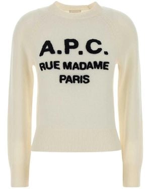 A.P.C. Round-Neck Knitwear - Blanco