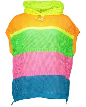 Love Moschino Bunte kapuzenlogo-top - Grün
