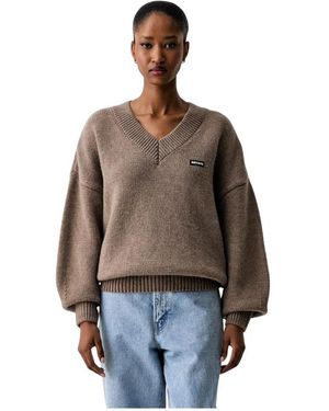 ROTATE BIRGER CHRISTENSEN V-Neck Knitwear - Marron