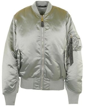 Alpha Industries Jassen ,Grijs ,Nylon Ma-1 Base Flight Bomberjack