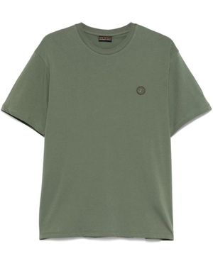 Save The Duck Grünes Logo Patch Crew Neck T-Shirt