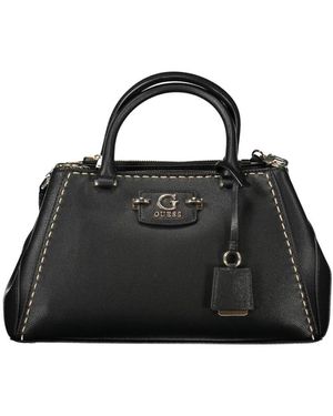 Guess Schwarze Polyethylen Damen Handtasche Bandtasche
