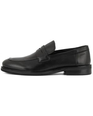 DIGEL Zwarte Penny Loafers Met Dikke Zool