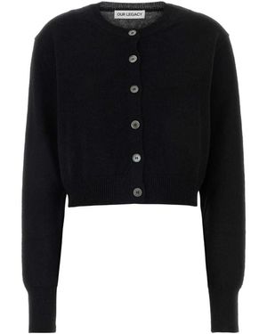 Our Legacy Linnenmix Cardigan - Zwart