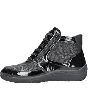 Waldläufer Lässiger Schnürschuh - Schwarz
