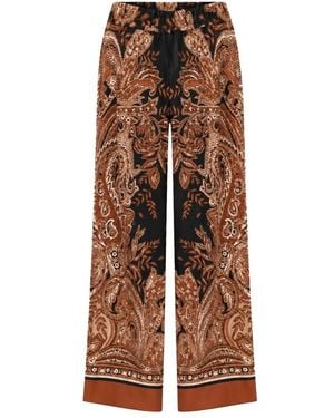 Clips Wide Trousers - Marrone