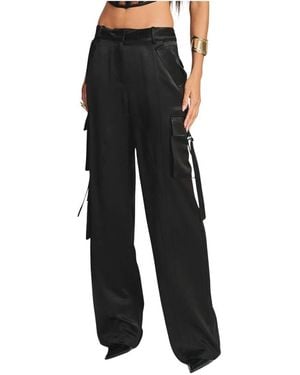 retroféte Wide Trousers - Zwart