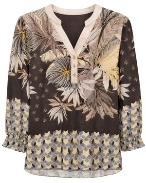 2-Biz Blouses - Brown