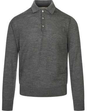 Canali Geknöpftes Poloshirt - Grau