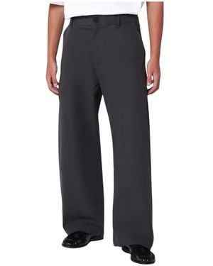 Studio Nicholson Broeken ,Grijs ,Katoen Minard Curved Leg Pant - Zwart