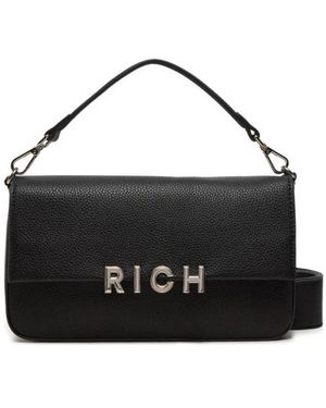 John Richmond Schwarze Shopper Tasche Mit Silbernen Akzenten