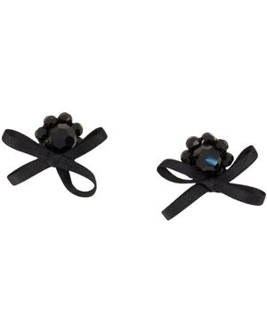 Simone Rocha Petite Daisy Earrings - Black