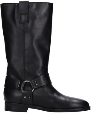 GISÉL MOIRÉ High Boots - Black