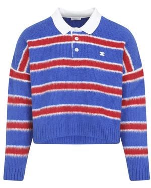 Celine Round-Neck Knitwear - Blue