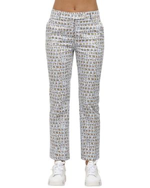 Via Masini 80 Straight Trousers - Grey