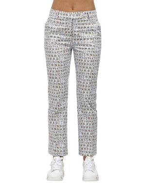 Via Masini 80 Straight Pants - Gray
