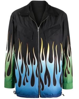 KENZO Wendbare jacke mit flammenmuster - Schwarz