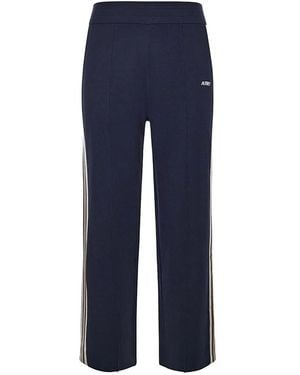 Autry Gebreide Viscose Joggingbroek - Blauw
