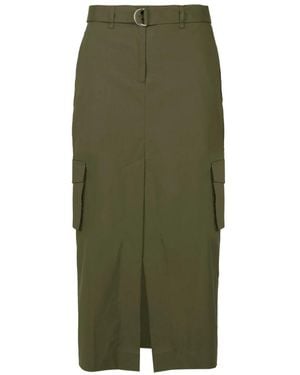 Bomboogie Midi Cargo Rok Van Katoenmix - Groen