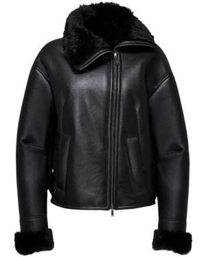 V S P Faux Fur & Shearling Jackets - Negro